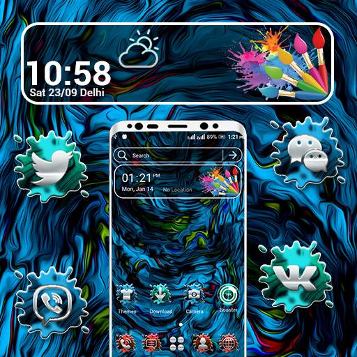 Oil Paint Launcher Theme 1.2