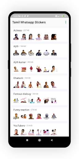 Tamil comedy stickers for chat : Text stickers app screenshot 3