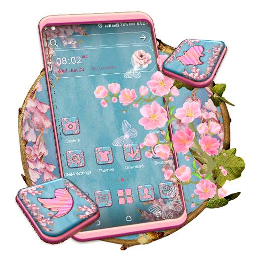 Pink Spring Flowers Launcher Theme 1.2