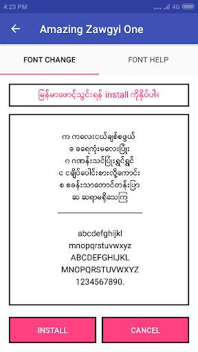 Zawgyi Font Changer screenshot 2
