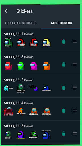 Stickers de AmongUS para Whatsapp - WAStickerApps screenshot 5