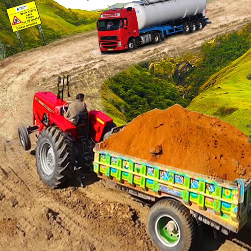 Farming Tractor Trolley Sim 3D أيقونة