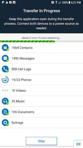 Synchronoss Mobile Content Transfer screenshot 4