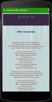 Song Bruno Mars with Lyrics screenshot 3