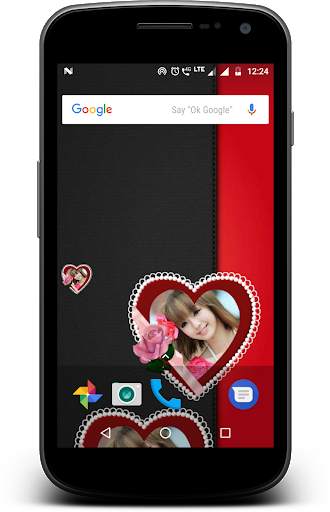 My photo bubble hearts live wallpaper screenshot 1