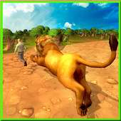 Angry Lion Attack