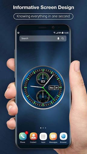 Analog Digital Clock on Screen Live Wallpaper 2019 screenshot 4