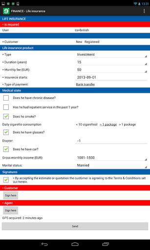 Mobilengine mobile workflow screenshot 1