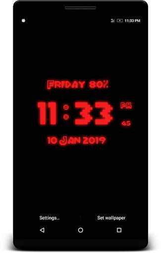 Pixel Digital Clock Live Wp screenshot 5
