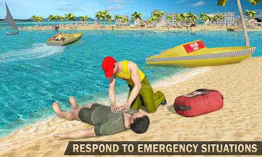 Beach Lifeguard Rescue Squad: Motor Boat Driving screenshot 1