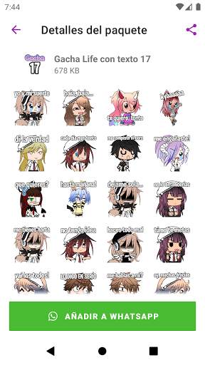 🦄 Stickers de Gacha Life para WhatsApp screenshot 6