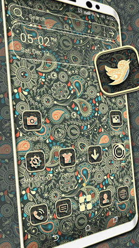 Floral Art Launcher Theme screenshot 1