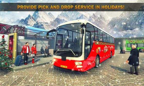 Uphill Bus Drive : Christmas Bus Simulator screenshot 2