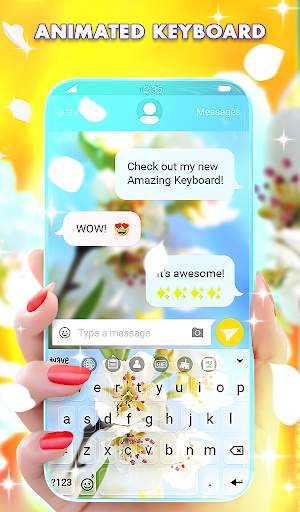 Spring Blossom Live Wallpaper & Animated Keyboard screenshot 2