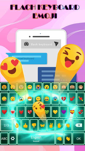 Flash Keyboard - Emoji & Theme скриншот 2