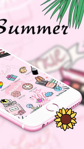 Pinky Fashion Cosmetic Graffiti Theme screenshot 3