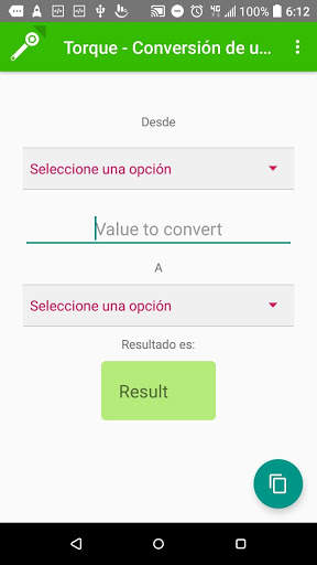 Torque - conversor de unidades screenshot 2