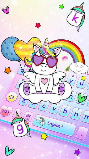 Lovely Unicorn Keyboard screenshot 3