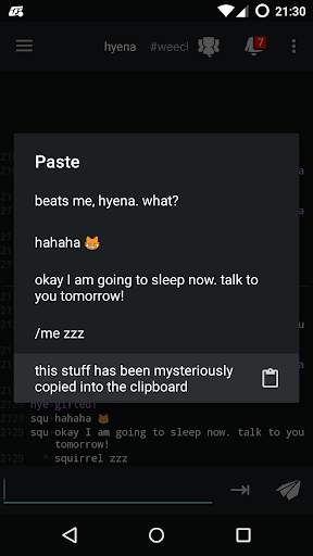 Weechat-Android screenshot 5