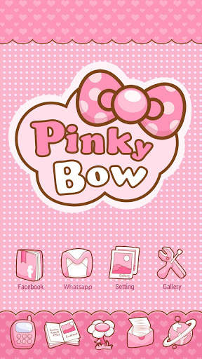 Pinky Bow GO Launcher Theme screenshot 3