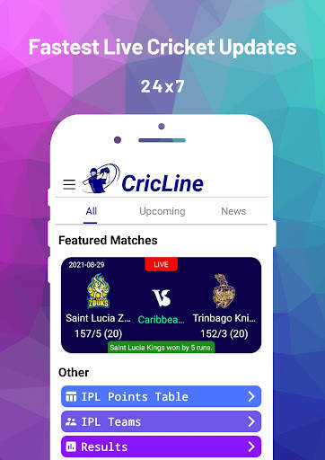 CricLine - Live & Fast Cricket Score screenshot 1