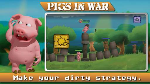Angry  Pigs In War Strategy offline Games screenshot 2