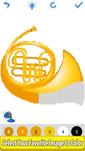 Musical Instruments Pixel Art - Color by Number screenshot 4