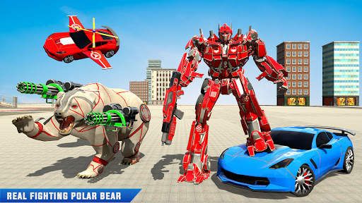 Flying Bear Robot Hero Game screenshot 3
