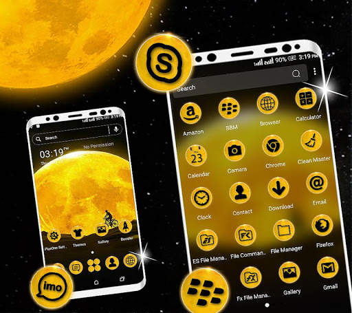 Golden Moon Launcher Theme screenshot 2