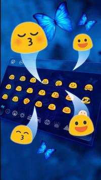 Blue Rose Butterfly Keyboard Theme screenshot 3