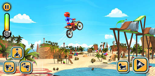 Superhero Moto Bike Stunt Racing Game screenshot 4
