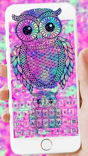 Galaxy owl Live wallpaper theme स्क्रीनशॉट 2