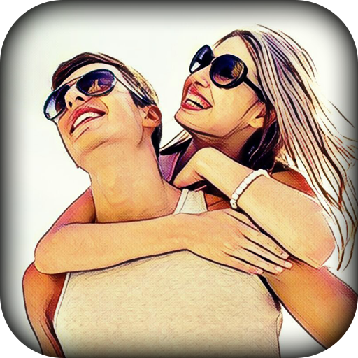 Cartoon photo  filter effect icon
