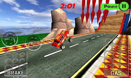 Impossible car escape 3d stunts Speed Racing mania screenshot 1