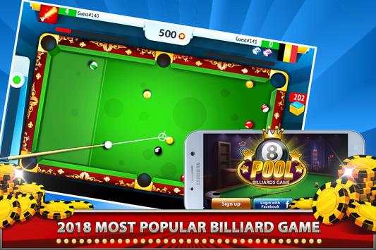 🎱 Billiard 8 Ball Pro - kolam bola screenshot 1