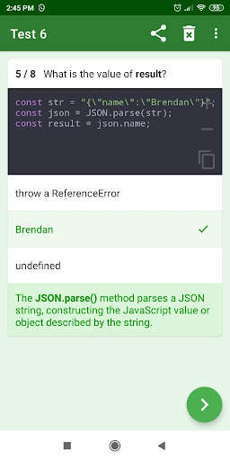 Web Quiz screenshot 3
