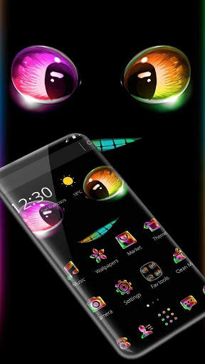 Cartoon Neon Cute Monster Theme screenshot 5