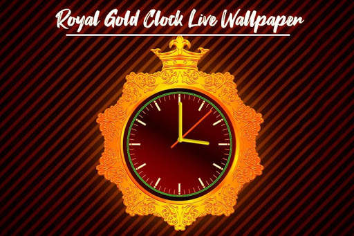royal gold clock live wallpaper offline screenshot 2