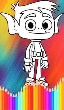 coloring teen titans games screenshot 4