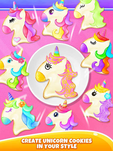 Unicorn Food - Sweet Rainbow Cookies Maker screenshot 3