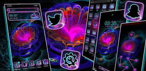 Trippy Art Neon Launcher Theme screenshot 1