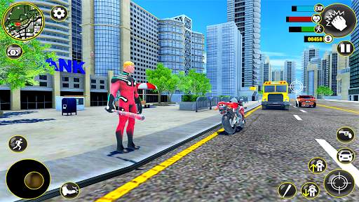Rope Frog Ninja Hero - Spider Rope Crime Game screenshot 1