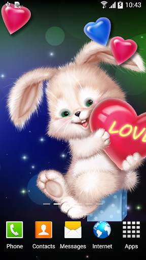Cute Bunny Live Wallpaper screenshot 2