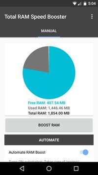 Total RAM Speed Booster Free 1 تصوير الشاشة