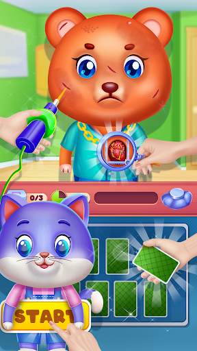cute pet clinic with mini game स्क्रीनशॉट 1
