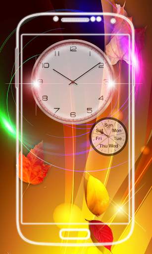Leaves Analog Clock Live Wallpaper screenshot 6