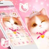 Cute Pink Fluffy Cat Theme 1.1.1