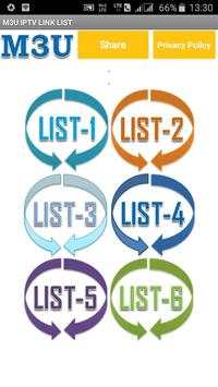M3U IPTV LINK LIST screenshot 1