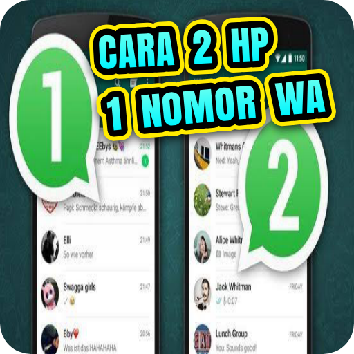 Cara 2 HP 1 Nomor WA icon