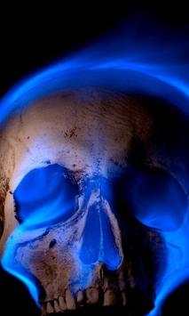 3D Blue Fire Skull Theme Wallpapers screenshot 3